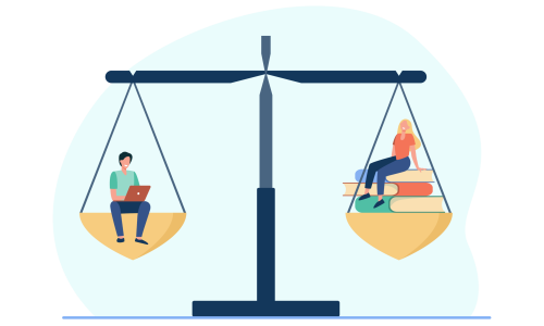 Online and offline learning comparison